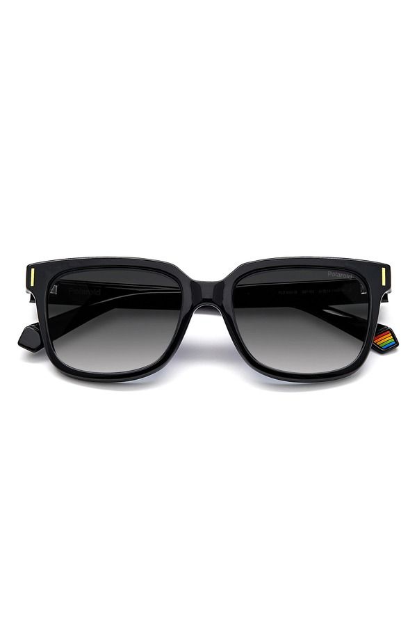ポラロイド レディース アクセサリー サングラス・アイウェア Polaroid 54mm Polarized Rectangular Sunglasses Black Gray Polar ブラック 17,140円