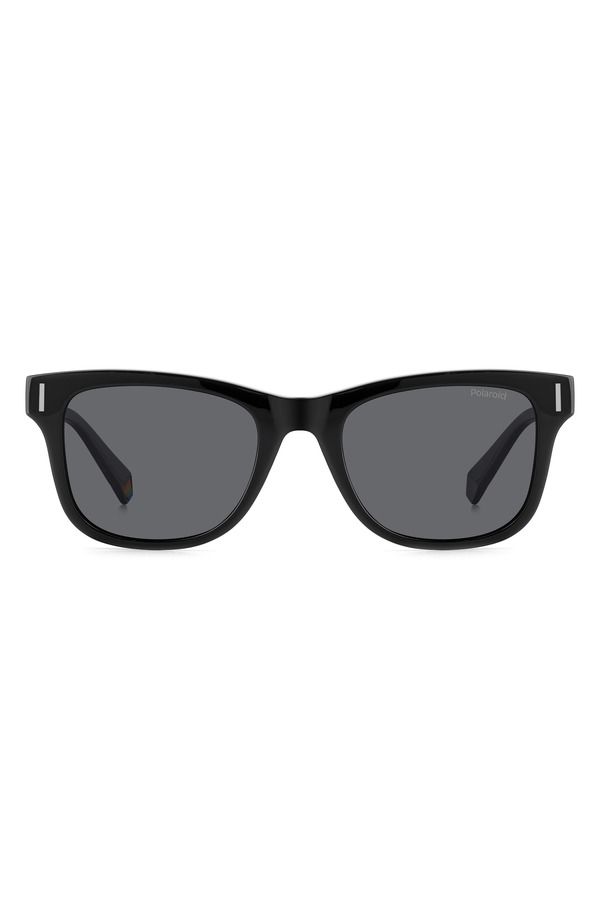 ポラロイド レディース アクセサリー サングラス・アイウェア Polaroid 51mm Polarized Square Sunglasses Black Gray Polarized ブラック