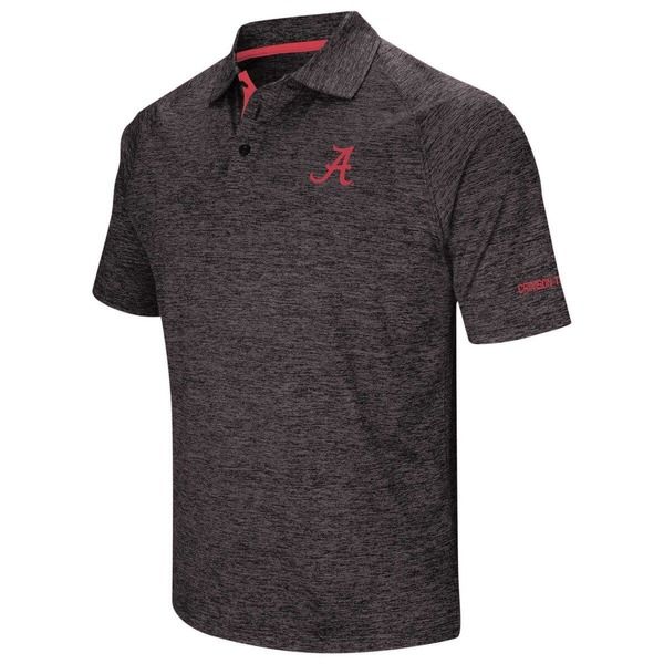 コロシアム メンズ トップス ポロシャツ トール ダウン Mens Colosseum Black Alabama Crimson Tide Big Tall Down Swing Polo Blac