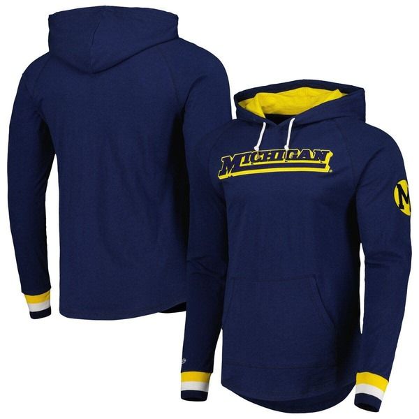 ミッチェルネス メンズ アウター パーカー・スウェット Mens Mitchell Ness Navy Michigan Wolverines Legendary Raglan Pullover Ho 17,870円
