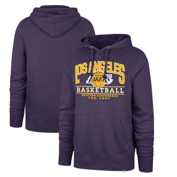 フォーティーセブン メンズ アウター パーカー・スウェットール Mens 47 Purple Los Angeles Lakers Big Tall Good Call Headline Pullov