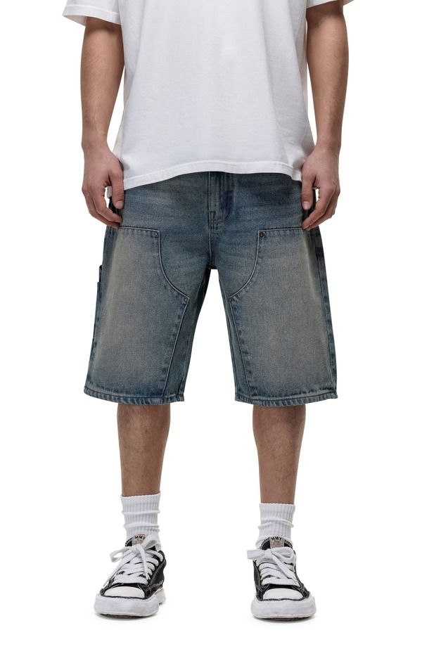 グッドフォーナッシング メンズ ボトムス デニムパンツ ショートパンツ Good For Nothing Release Blue Denim Shorts Blue ブルー
