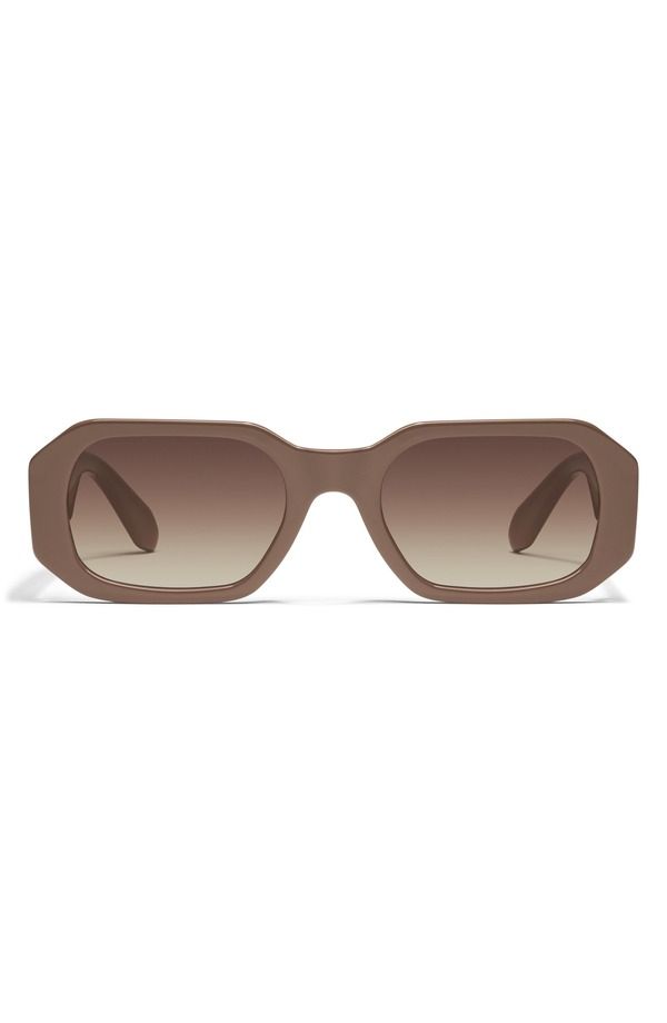 クエイ レディース アクセサリー サングラス・アイウェア QUAY Hyped Up 53mm Gradient Square Sunglasses Doe Brown ブラウン