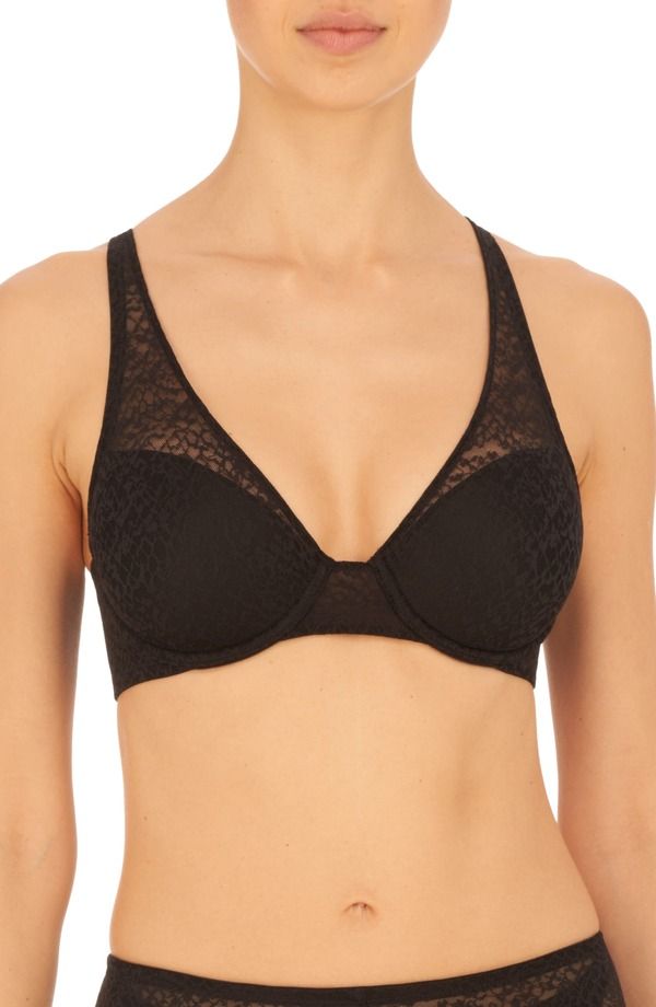 ナトリ レディース トップス Tシャツ Natori Pretty Smooth Full Fit Smoothing TShirt Bra Black ブラック