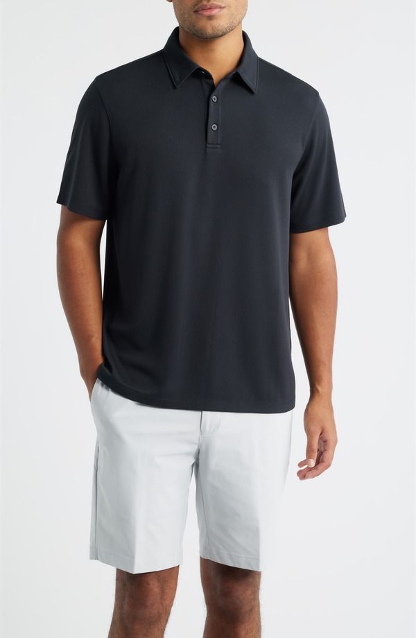 ゼラ メンズ トップス ポロシャツ Zella Swingolf Polo Black Caviar ブラック
