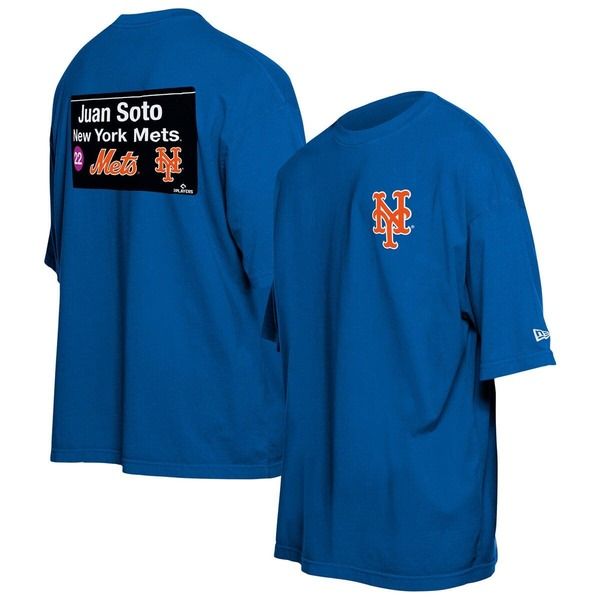 ニューエラ メンズ トップス Tシャツ Mens New Era Juan Soto Blue New York Metsign Player TShirt Blue ブルー