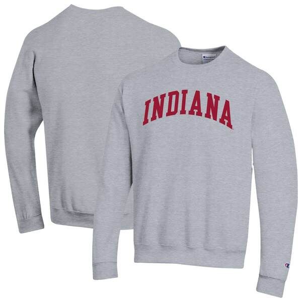 チャンピオン メンズ アウター パーカー・スウェット シャツ フリース Mens Champion Heather Gray Indiana Hoosiers Basic Arch Fleece Pu