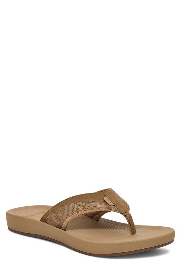 サヌーク メンズ シューズ サンダル Sanuk Cosmic Seas Water Friendly Flip Flop Tan タン