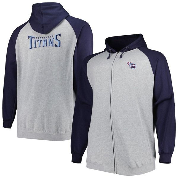 プロファイル メンズ アウター パーカー・スウェットール フリース ジャケット PROFILE Mens Heather Gray Tennessee Titans Big Tall Fleece R