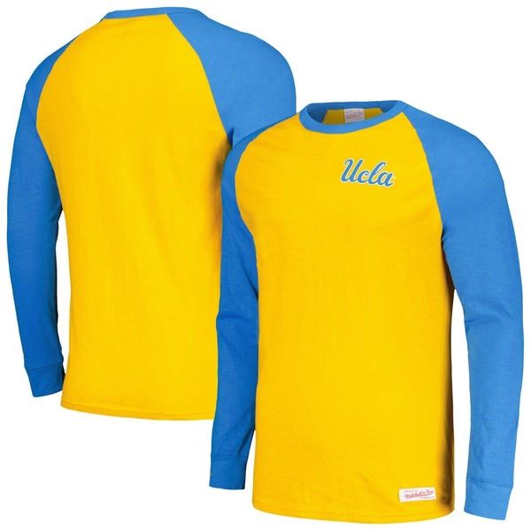 ミッチェルネス メンズ トップス Tシャツ Mens Mitchell Ness Blue UCLA Bruins Legendary Slub Raglan Long Sleeve TShirt B