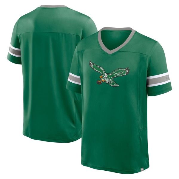 ファナティクス メンズ トップス Tシャツ Vネック Mens Fanatics Kelly Green Philadelphia Eagles Hometown Premium Hashmark V
