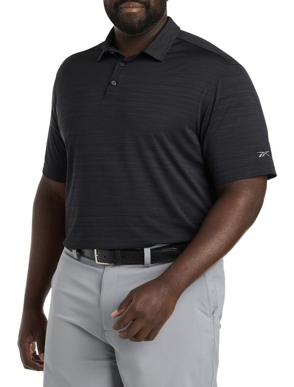 リーボック メンズ トップス ポロシャツ トール Reebok Big Tall Performance SpaceDyed Polo Shirt Black ブラック