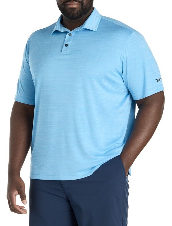 リーボック メンズ トップス ポロシャツ トール Reebok Big Tall Performance Heather Polo Shirt Semi Future Cyan シアン