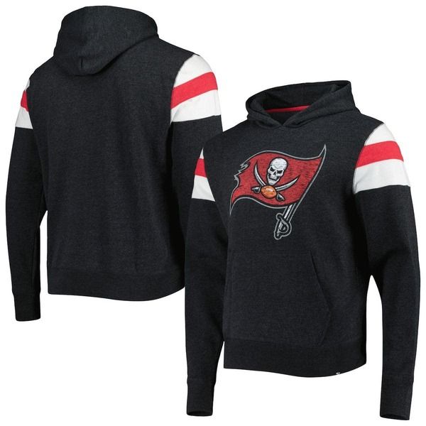 フォーティーセブン メンズ アウター パーカー・スウェット Mens 47 Heathered Black Tampa Bay Buccaneers Premier Nico Pullover Hoo