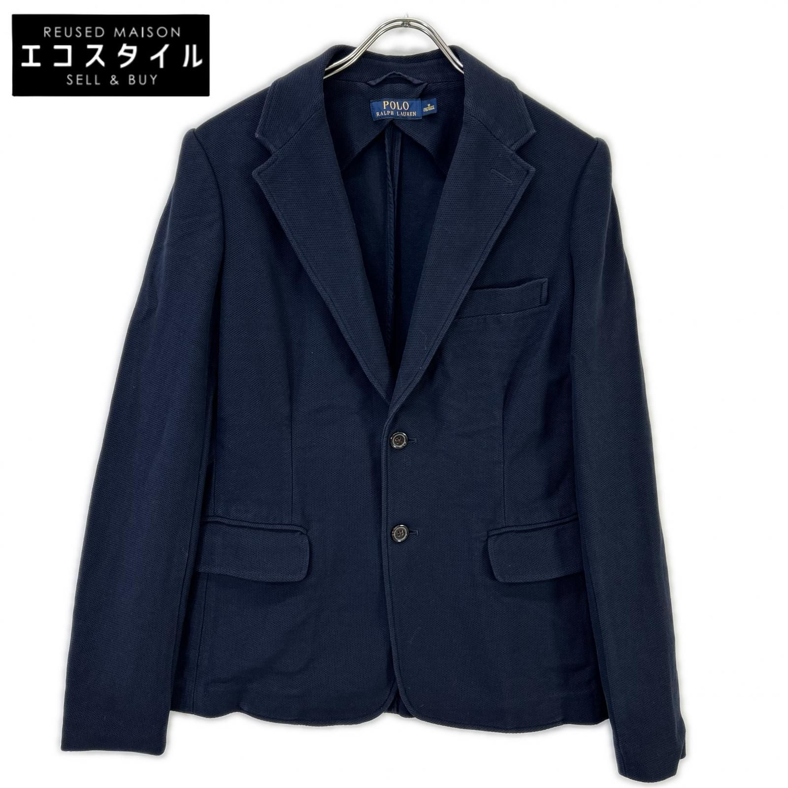POLObyRalphLauren　ポロラルフローレン　ネイビー コットン 2B テーラードジャケット　10