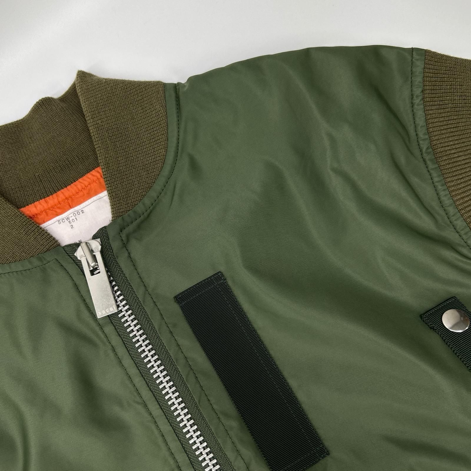 sacai サカイ SCW-002 カーキ MA-1ジャケット ベスト 2 - メルカリ