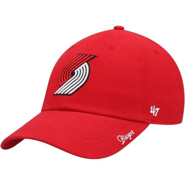フォーティーセブン レディース アクセサリー 帽子 ブレザー ロゴ Womens 47 Red Portland Trail Blazers Miata Clean Up Logo Adjustabl