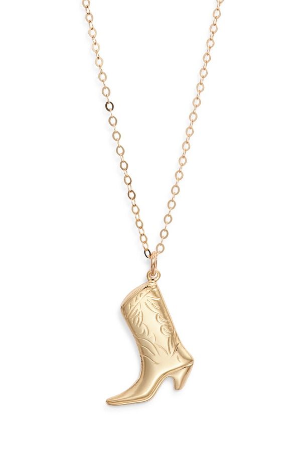 ナシェル レディース アクセサリー ネックレス・チョーカー ブーツ レース Nashelle Cowgirl Boot Pendant Necklace Gold Fill ゴールド