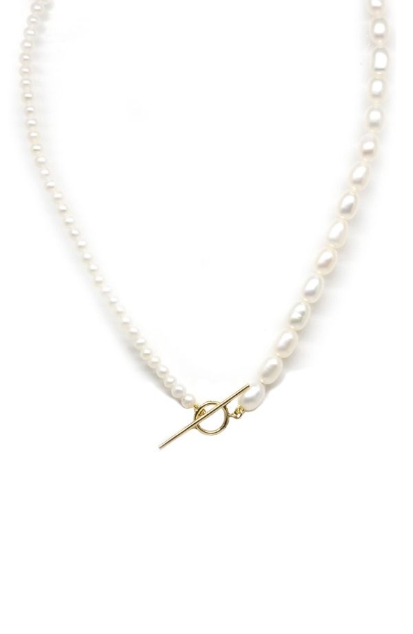 ポッピーフィンチ レディース アクセサリー ネックレス・チョーカー コントラスト レース Poppy Finch Contrast Cultured Pearl Keshi Pearl Necklac