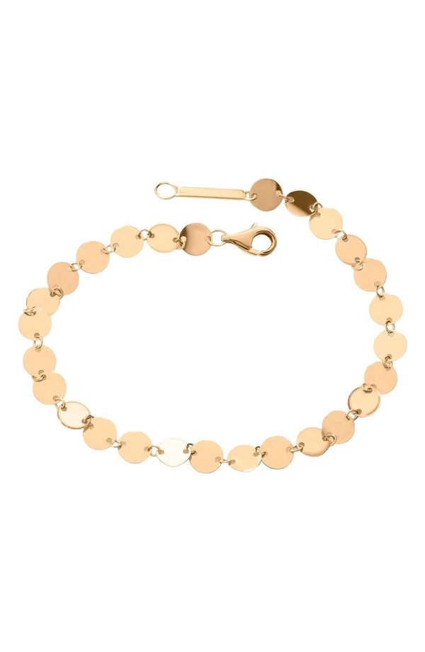 ラナ レディース アクセサリー ブレスレット・バングル・アンクレット LANA 14K Gold Laser Dischain Bracelet Yellow Gold イエロー