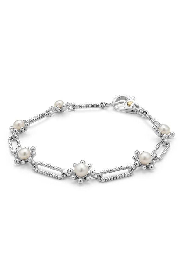 ラゴス レディース アクセサリー ブレスレット・バングル・アンクレット LAGOSterling Silver Luna Fleur Cultured Pearl Bracelet Silver シル 97,790円