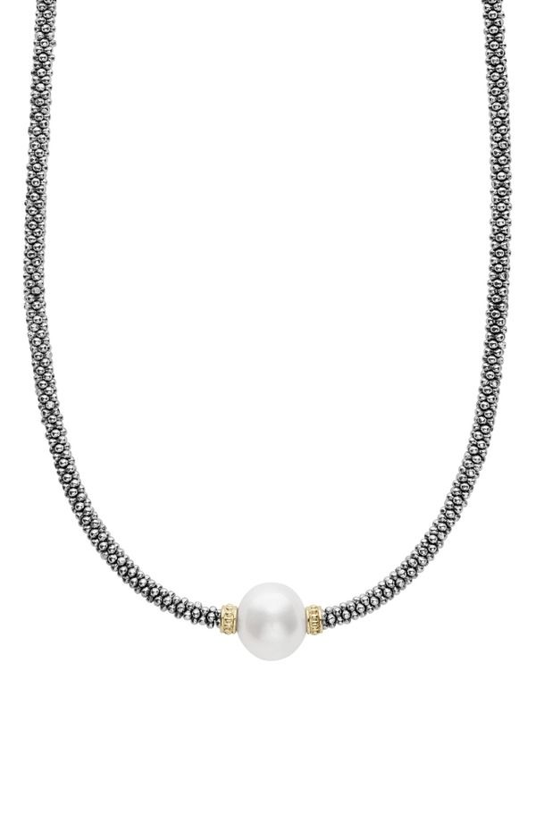 ラゴス レディース アクセサリー ネックレス・チョーカー レース LAGOS Luna Pearl Station Collar Necklace SilverPearl パール