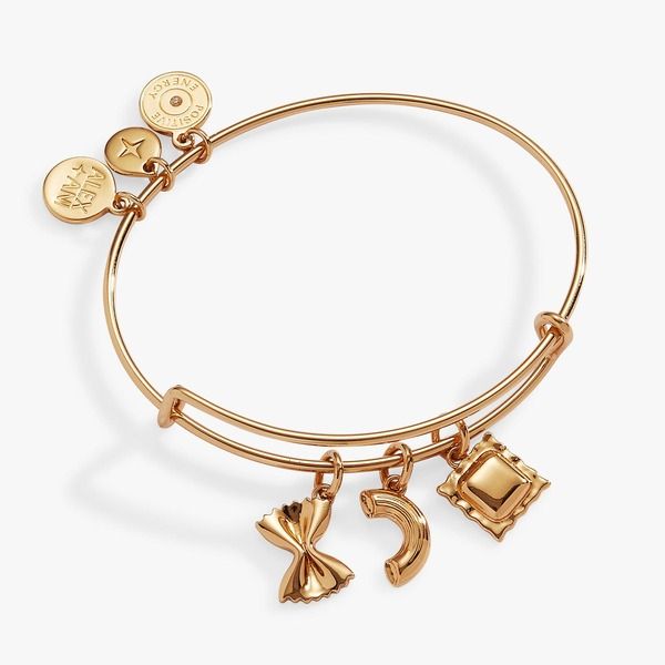 アレックスアンドアニ レディース アクセサリー ブレスレット・バングル・アンクレット Alex and Ani Bangle Bracelet Multi Charm Pasta Gold ゴールド