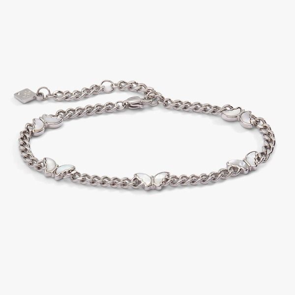 アレックスアンドアニ レディース アクセサリー ブレスレット・バングル・アンクレット Alex and Ani Butterfly Curb Chain Bracelet Silver シルバー