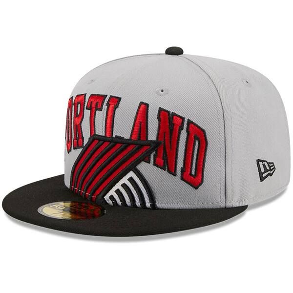 ニューエラ メンズ アクセサリー 帽子 ブレザー Mens New Era GrayBlack Portland Trail Blazers TipOff TwoTone 59FIFTY Fitted