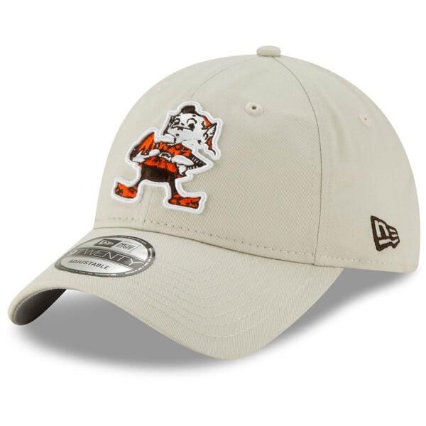 ニューエラ メンズ アクセサリー 帽子 Mens New Era Khaki Cleveland Browns Historic Playmaker 9TWENTY Adjustable Hat Kh