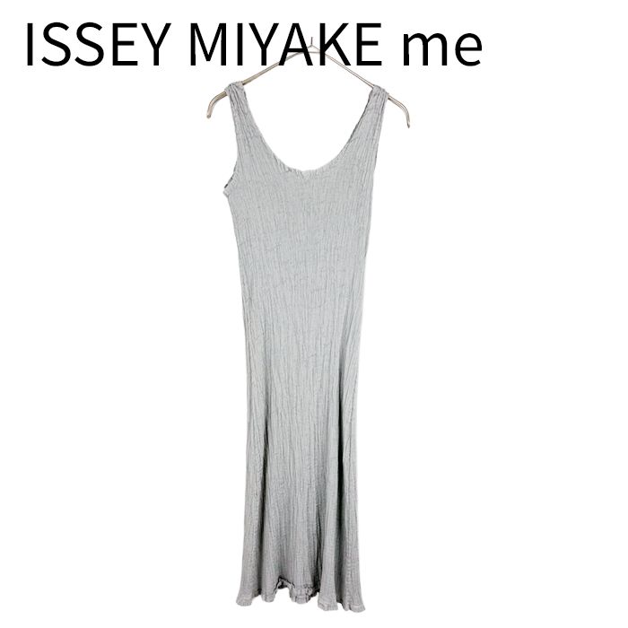 イッセイミヤケ フェット クレーププリーツキーネックノースリーブワンピース イッセイミヤケ ISSEY MIYAKE me ミー ノースリーブ ワンピース