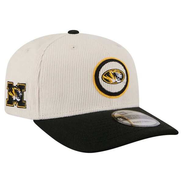 ニューエラ メンズ アクセサリー 帽子 コーデュロイ Mens New Era CreamBlack Missouri Tigers Loyal Corduroy 9SEVENTY Adjustabl