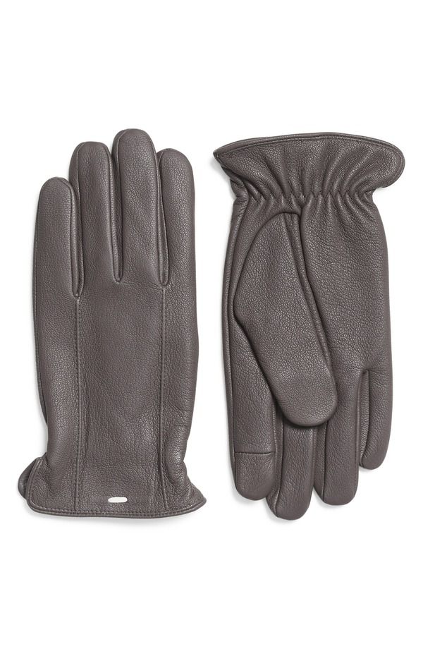 ラグアンドボーン メンズ アクセサリー 手袋 レザー rag bonevan Leather Gloves Dark Grey グレー