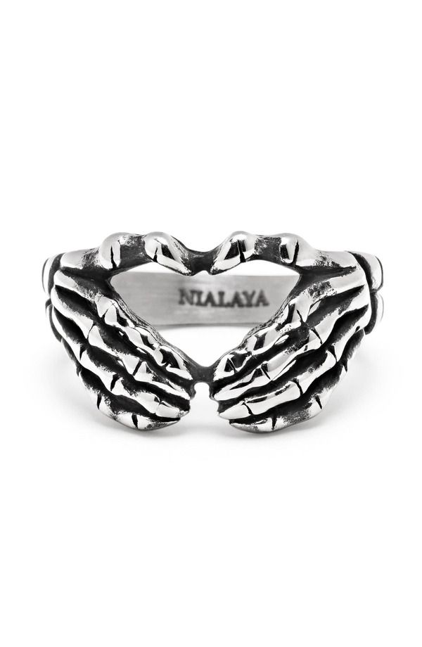 ナイアヤラ メンズ アクセサリー 指輪 ヴィンテージ Nialaya Vintage Skeleton Ring Silver シルバー