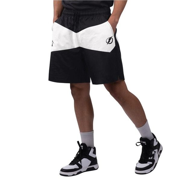 スターター メンズ ボトムス ハーフパンツ・ショーツ ショートパンツ Menstarter x NHL Black Ice BlackWhite Tampa Bay Lightning Linecha