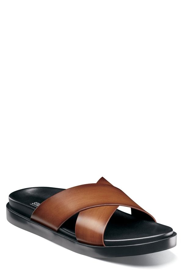 ステイシーアダムス メンズ シューズ サンダル Stacy Adams Montel Slide Sandal Cognac