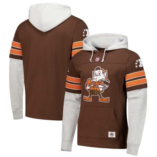 フォーティーセブン メンズ アウター パーカー・スウェット Mens 47 Brown Cleveland Browns Throwback Double Header Blitz Cornerbac