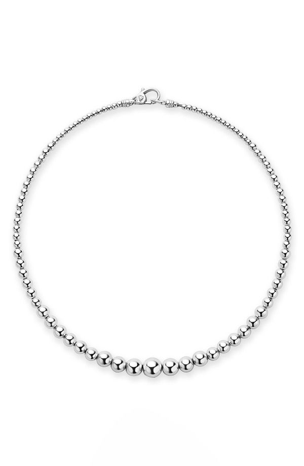ラゴス レディース アクセサリー ネックレス・チョーカー レース LAGOS Caviar Bubbly Graduated Bead Collar Necklace Sterling Silver
