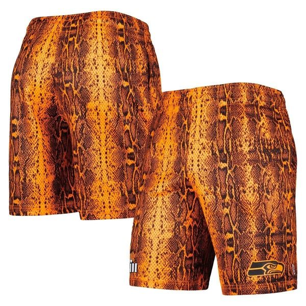 ニューエラ メンズ ボトムス ハーフパンツ・ショーツ ショートパンツ Mens New Era Orange Seattle Seahawksummer Pop Shorts Orange オレンジ