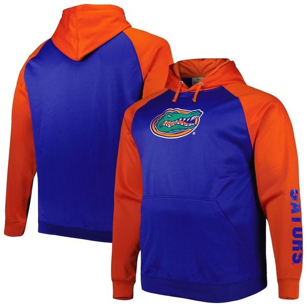プロファイル メンズ アウター パーカー・スウェットール フリース PROFILE Mens Royal Florida Gators Big Tall Raglan Fleece Pullover