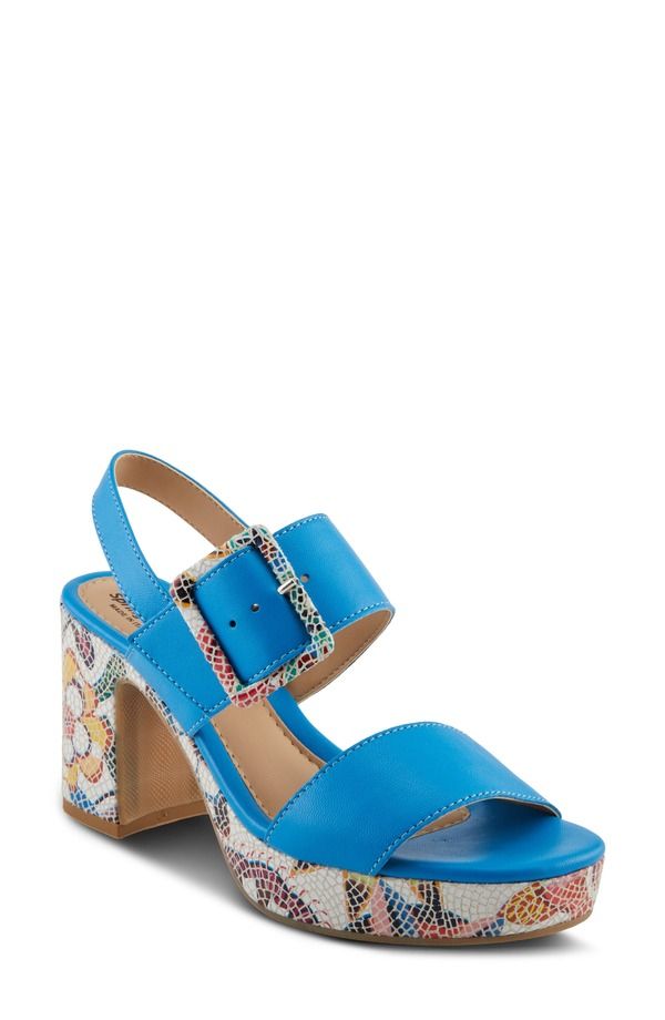 スプリングステップ レディース シューズ ヒール サンダル Spring Step Azucar Slingback Sandal Royal Blue Multi ブルー