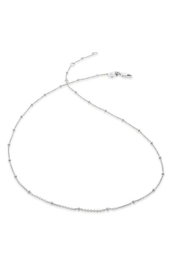 モニカヴィナダー レディース アクセサリー ネックレス・チョーカー レース Monica Vinader 16Inch Fine Bead Stationecklace Silver シルバー