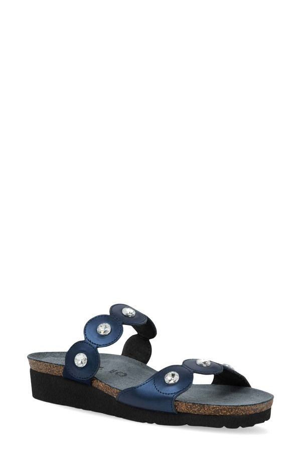 ナオト レディース シューズ ヒール サンダル Naot Hailey Slide Sandal Polar Sea Leather