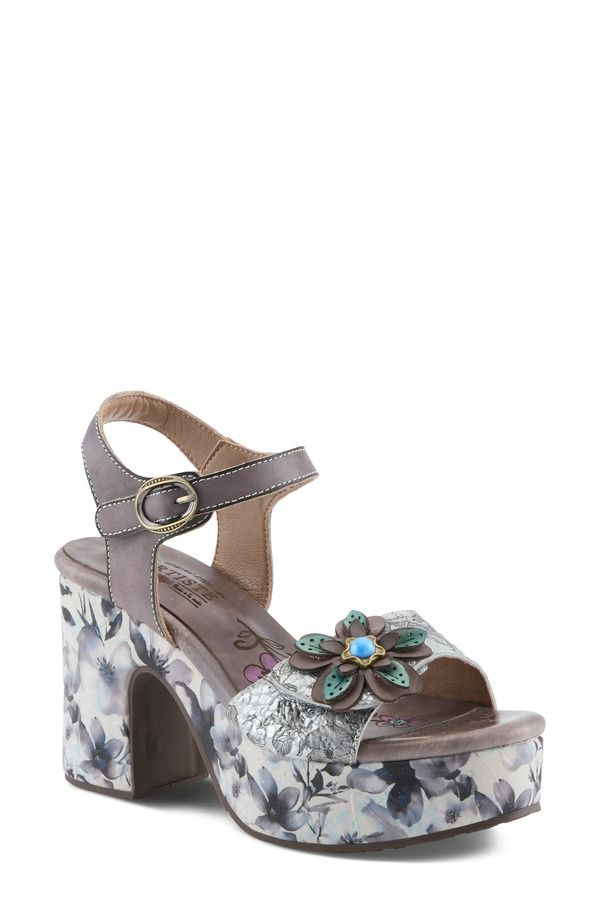 スプリングステップ レディース シューズ ヒール プラットフォーム サンダル LArtiste by Spring Step Felis Platform Sandal Grey Multi グレー