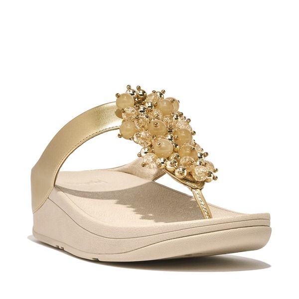 フィットフロップ レディース シューズ ヒール サンダル FitFlop Fino Baublebead toepost sandals Platino 21,885円