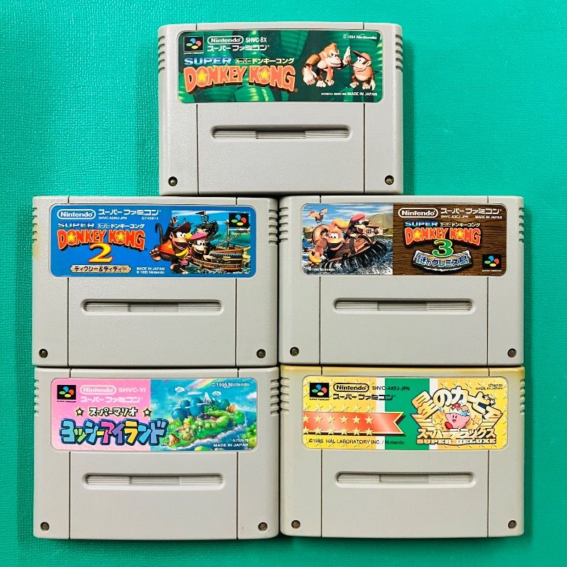 カセットのみ】【5点セット】スーパーファミコン ドンキーコング