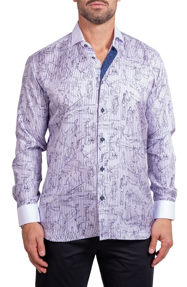 マセオ メンズ トップス シャツ Maceoo Einstein Ascension 0203 Contemporary Fit ButtonUp Shirt White ホワイト