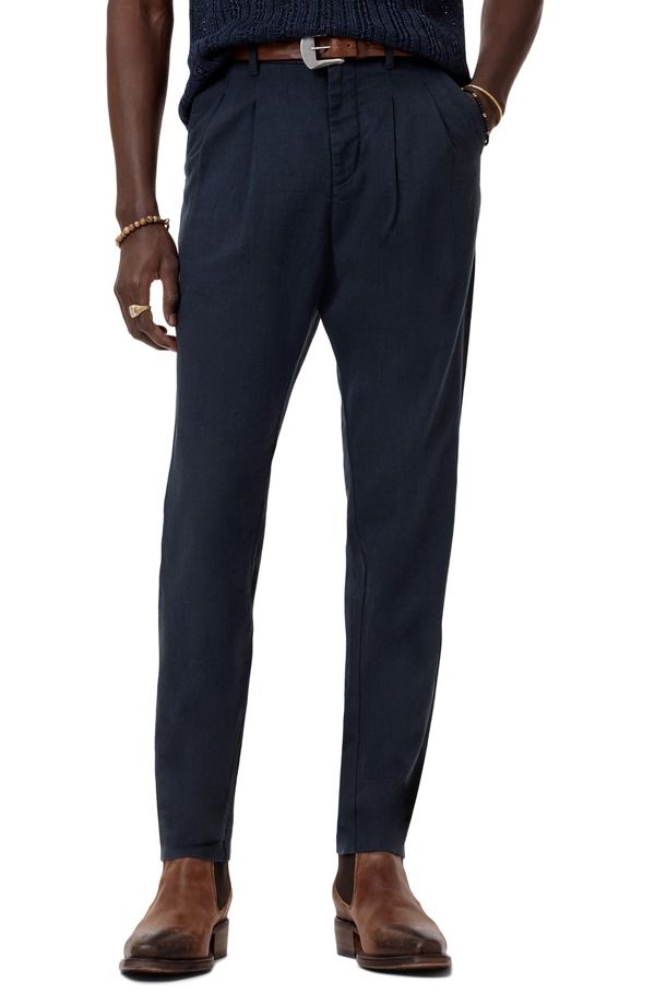 ジョンバルベイトス メンズ ボトムス カジュアルパンツ プリーツ John Varvatos Kian Pleated Carrot Fit Pants Lake Blue ブルー 54,480円