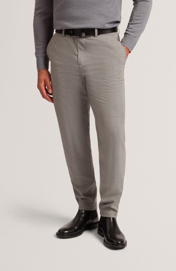 テッドベーカー メンズ ボトムス カジュアルパンツ スリムフィット Ted Baker Nathain Check Slim Fit Pants Grey グレー 44,720円