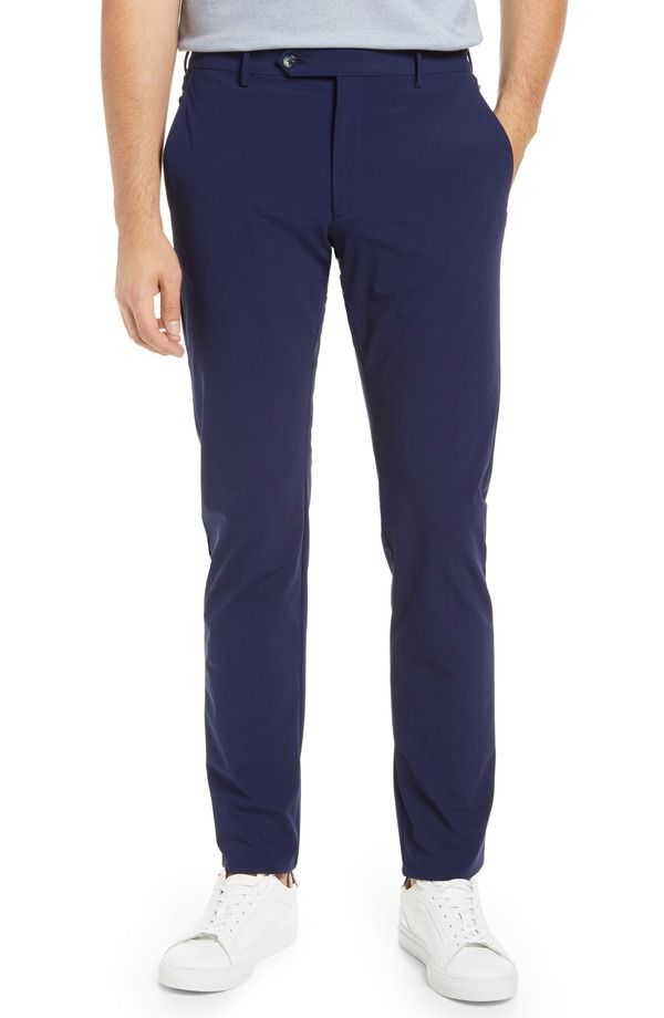 ザネッラ メンズ ボトムス カジュアルパンツ Zanella Mens Active Stretch Flat Front Pants Dark Blue ブルー